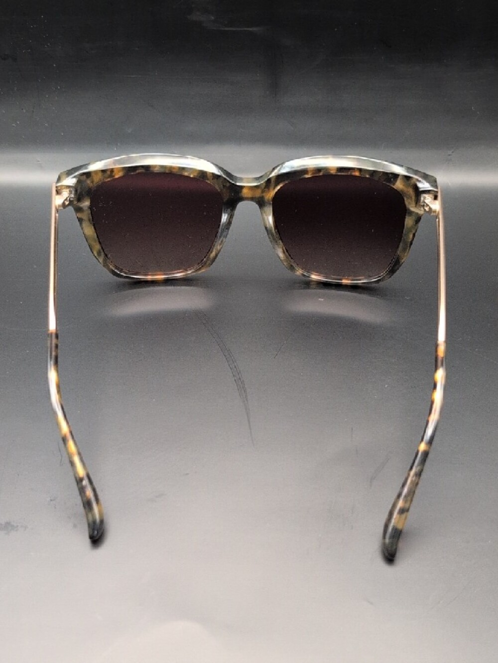 DIFF 54mm Hailey Sunglasses  Tortoiseshell Square with Brown Lenses - Picture 6 of 12